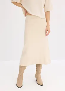 Stickad kjol i utställd modell, bonprix