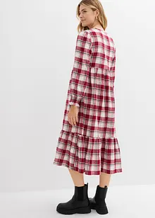 Mellanlång flanellklänning, bonprix