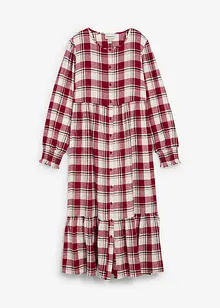 Mellanlång flanellklänning, bonprix