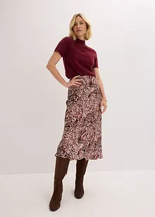 Satinkjol med struktur, bonprix