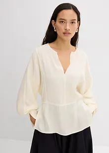 Lätt glansig blus av viskosmix, bonprix