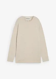 Lång sweatshirt med stickad look, bonprix