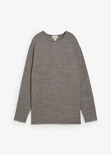 Lång sweatshirt med stickad look, bonprix