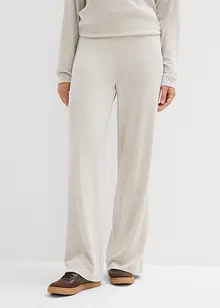 Palazzobyxa med stickad look, bonprix