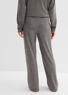 Palazzobyxa med stickad look, bonprix