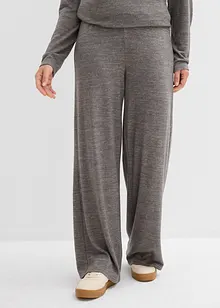 Palazzobyxa med stickad look, bonprix