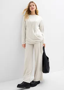 Omlottcardigan med stickad look, bonprix