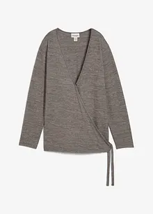 Omlottcardigan med stickad look, bonprix