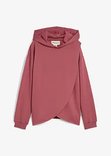 Sweatshirt med huva i mjuk viskosmix, bonprix