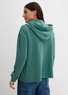 Sweatshirt med huva i mjuk viskosmix, bonprix