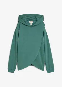 Sweatshirt med huva i mjuk viskosmix, bonprix