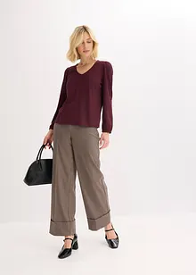 Blustopp med struktur och avtagbart knytband, bonprix