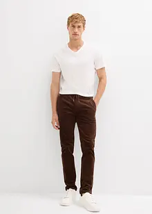 Stretchig manchesterbyxa, normal passform, bonprix