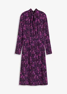 Mellanlång klänning med ståkrage, bonprix