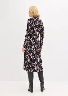 Mellanlång klänning med ståkrage, bonprix