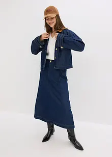 Jeansjacka med manchesterkrage, bonprix