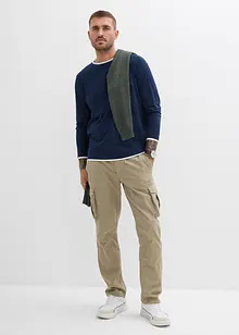 Långärmad T-shirt med 2-i-1-look, bonprix