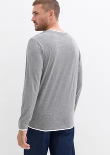 Långärmad T-shirt med 2-i-1-look, bonprix