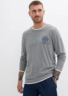 Långärmad T-shirt med 2-i-1-look, bonprix