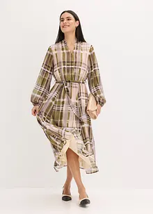 Chiffongklänning med knytband, bonprix