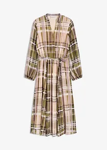 Chiffongklänning med knytband, bonprix