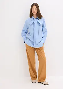 Knytblus av ren bomull, bonprix