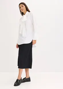 Knytblus av ren bomull, bonprix