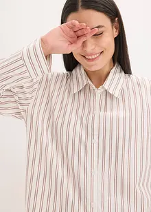 Skjorta och vävd byxa av bomull i oversizemodell, bonprix