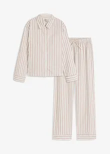 Skjorta och vävd byxa av bomull i oversizemodell, bonprix