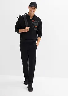 Sweatshirt med krage och dragkedja i ekologisk bomull, bonprix