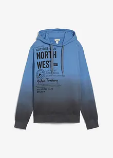 Sweatshirt med huva i ren bomull, bonprix