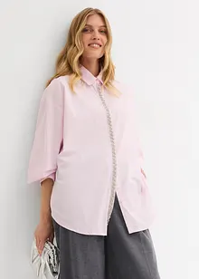 Skjortblus med strassapplikation, bonprix