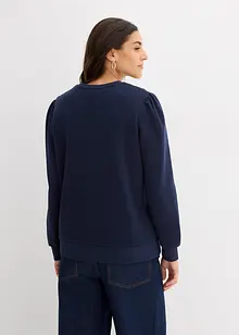 Sweatshirt med broderi i bomullsmix, bonprix