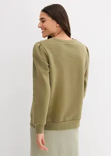 Sweatshirt med broderi i bomullsmix, bonprix