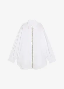 Skjortblus med strassapplikation, bonprix