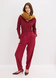 Finstickad tröja med klädsam krage, bonprix