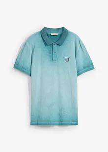 Kortärmad pikétröja med tvättad look, bonprix