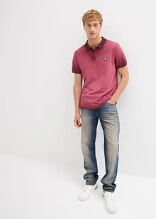 Kortärmad pikétröja med tvättad look, bonprix