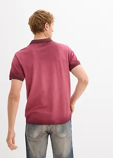 Kortärmad pikétröja med tvättad look, bonprix
