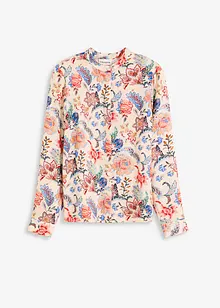 Blus med blommönster, bonprix