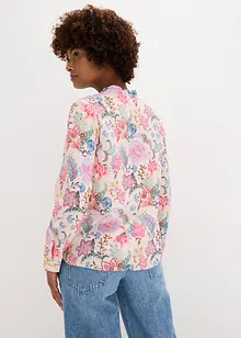 Blus med blommönster, bonprix