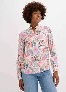Blus med blommönster, bonprix