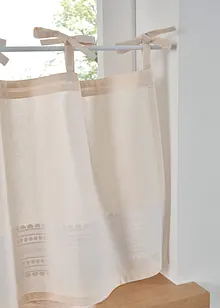 Cafégardin av ekologisk bomull med tryckt mönster, bonprix