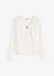 Ribbstickad topp, bonprix