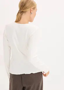 Ribbstickad topp, bonprix