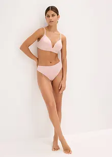 Stringtrosa i ett glansigt material med hög midja (2-pack), bonprix