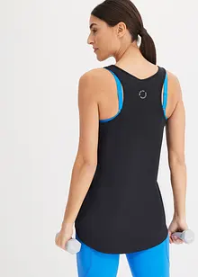 Sporttopp med brottarskärning bak, snabbtorkande, bonprix