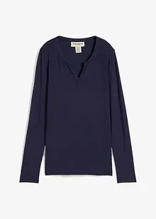 Långärmad topp i mjuk viskosmix, bonprix
