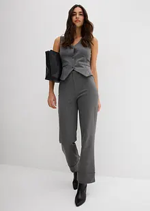 Väst i materialmix, bonprix