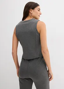 Väst i materialmix, bonprix